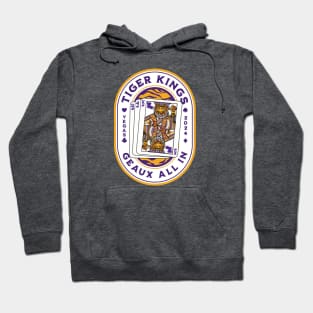 2024 Louisiana Tiger King Playing Card // Awesome King Tiger Purple and Gold Hoodie